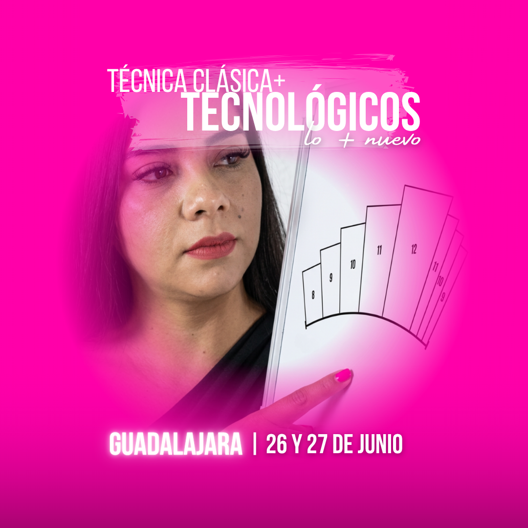 Demostración de diagrama técnico para diseño de pestañas